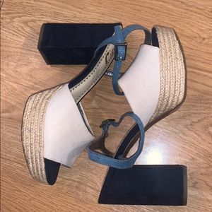 Dark blue and tan Sam Edelman Heels